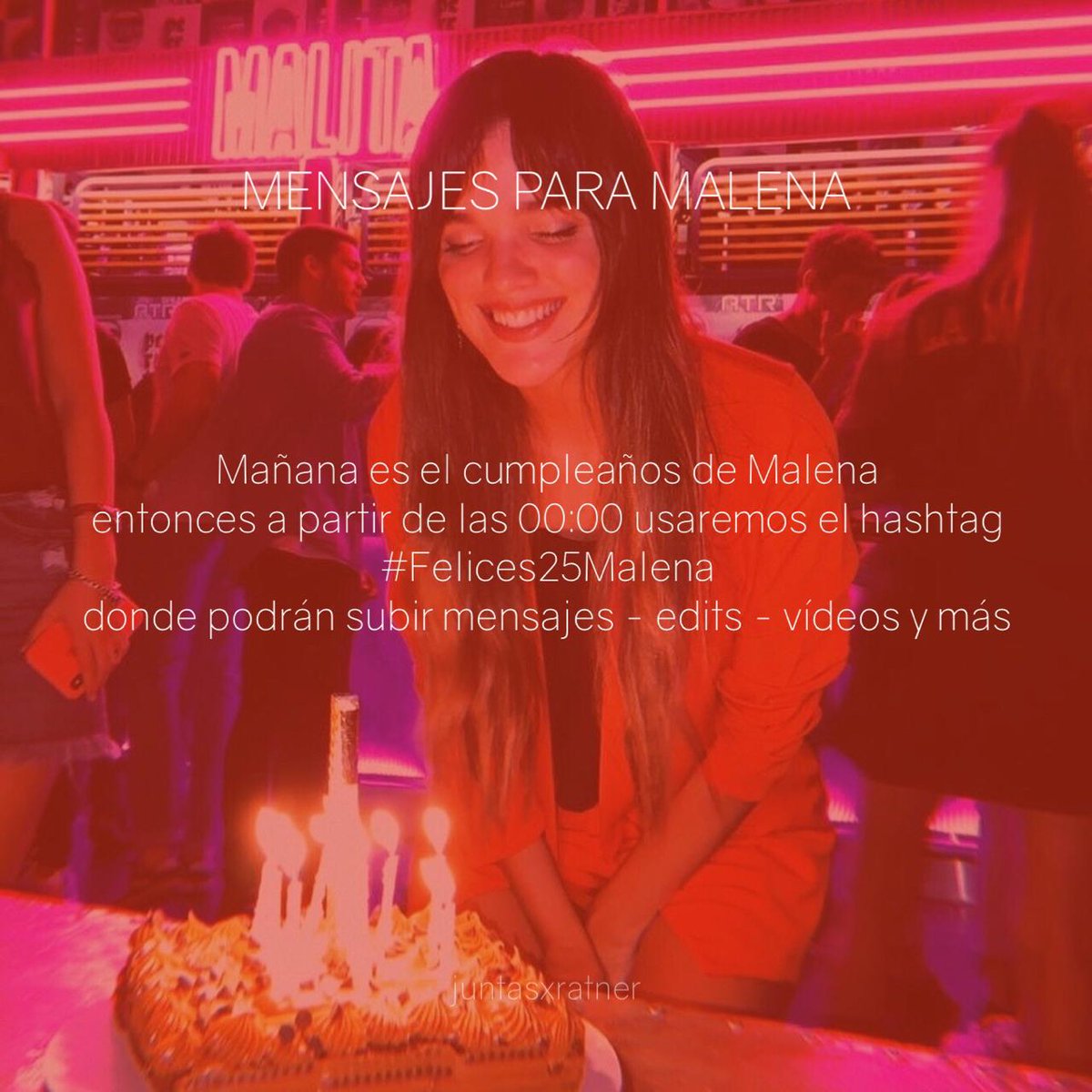dresst91's tweet photo. Hola! A partir de las 00hs argentina vamos a usar el hashtag #FelizCumpleMalena para poner mensajes lindos y regalos por el cumpleaños de malena, darle amor y asi ella pueda verlos todos. Los esperamos 🖤 https://t.co/DUowBIdKQG