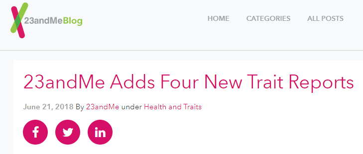 7/This strongly suggests that variations in OR6A2, and the ability to bind trans-2-decenal, are the source of why some people hate cilantro.The genetic testing company  @23andme even offers OR6A2 variant testing for this purpose. https://blog.23andme.com/health-traits/23andme-adds-four-new-trait-reports/