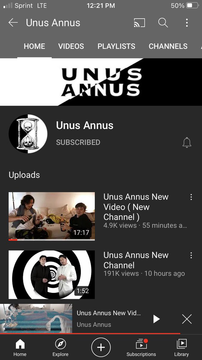 damienrhughes's tweet photo. New channel?? Also still shows the original in my sub box. Thought there wasnt gonna be any proof @CrankGameplays @markiplier #unnusannus https://t.co/qkpplXpgC6