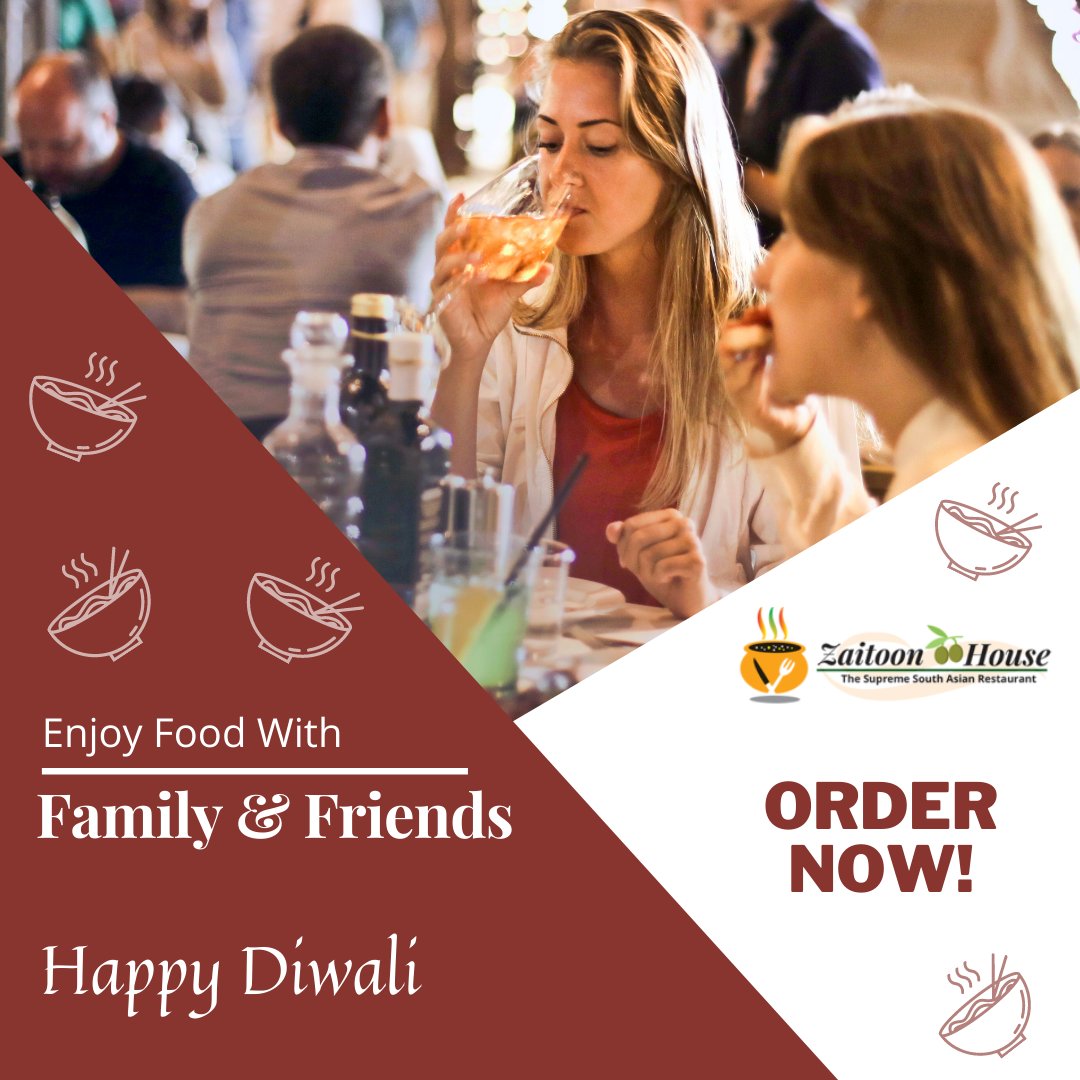 HouseZaitoon's tweet photo. Come over with family or friends and enjoy a Delicious South Asian meals this Diwali season. Variety of veg and non-veg dishes are on the menu. Choose your favorite dish and order it today!

https://t.co/h8ITA3BFe2

#ZaitoonHouseChicago, #Food, #RestaurantsInChicago,  #Diwali2020 https://t.co/FrsesnWaQA