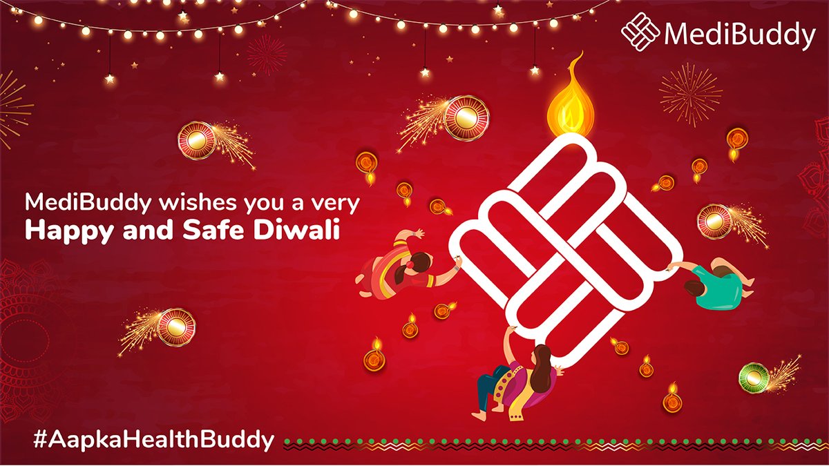 MediBuddyapp's tweet image. MediBuddy-DocsApp wishes you a very Happy and Safe Diwali.
#MediBuddy #DocsApp #AapkaHealthBuddy #Diwali #happydiwali2020 #diwalivibes #DiwaliSpecial #DiwaliCelebration