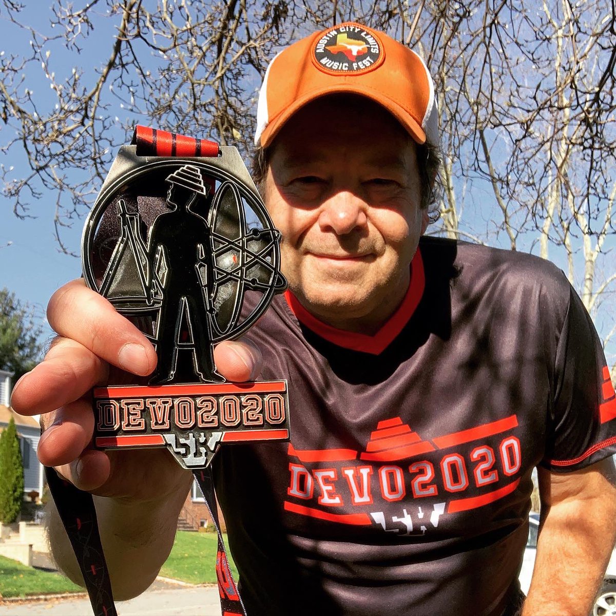 thebobferguson's tweet photo. Just ran my only road race of the year, the annual (and this year virtual) @DEVO 5K.  Thank you climate change for 55 degree weather in November! I whipped it good. #devo5k #smartpatrol https://t.co/LUdb8Qe1PU