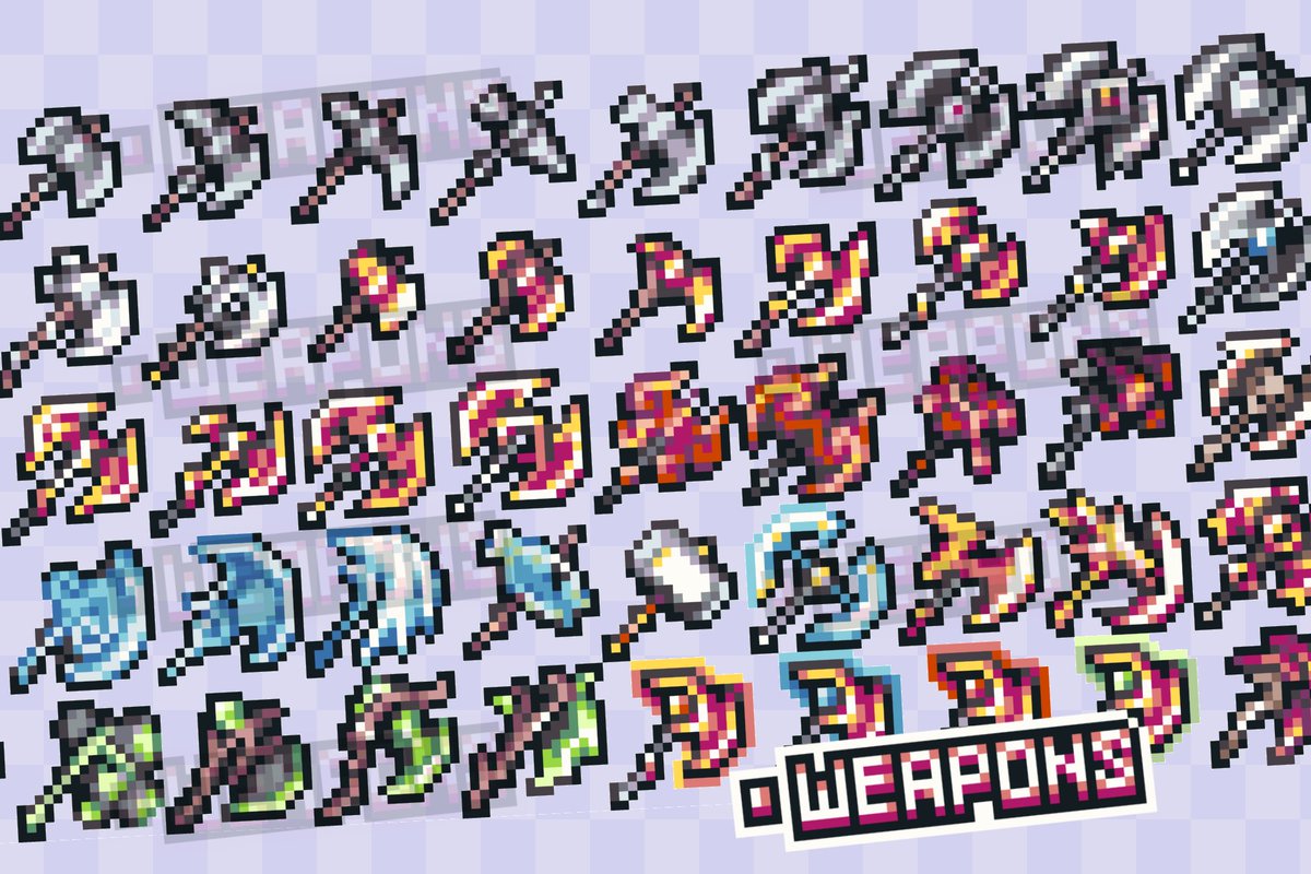 ArtStation - Free CC0 Melee Weapon Sprites Pack