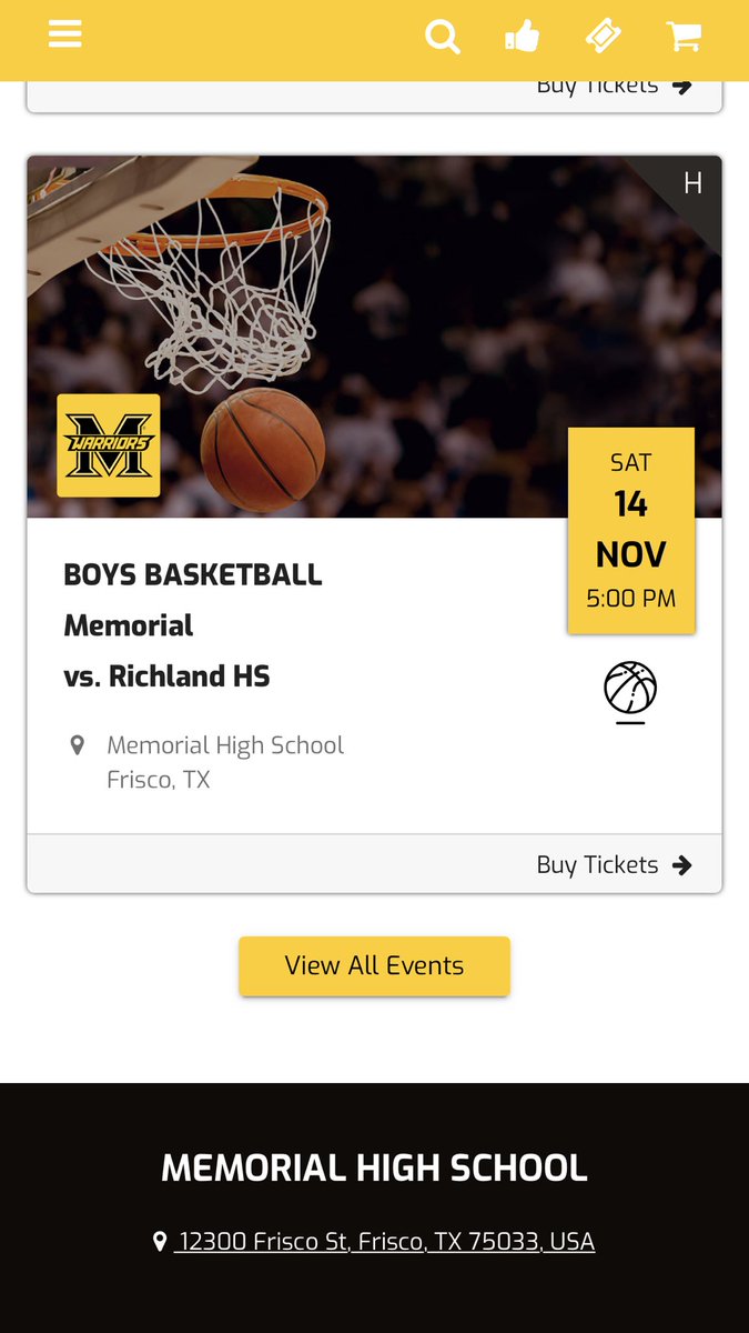 Richland_hoops's tweet photo. 🚨🚨Game Day Alert🚨🚨

Richland @ @FriscoMemo_BB 
⏰ JV 5:00
⏰ Varsity 6:30 
📍Frisco Memorial HS (address        pictured below)

Tickets only available through the “Ticket Spicket” app, download the app and search “Frisco Memorial” then select the event pictured below! https://t.co/fw9m8Mrp9c