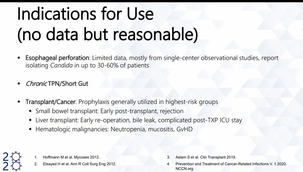 Indiscriminate use of ‘early’ antifungals in the ICU (or certainly, outside the ICU) is not warranted At All Reasonable populations 👇 @geschena #SIDP2020 #IDTwitter