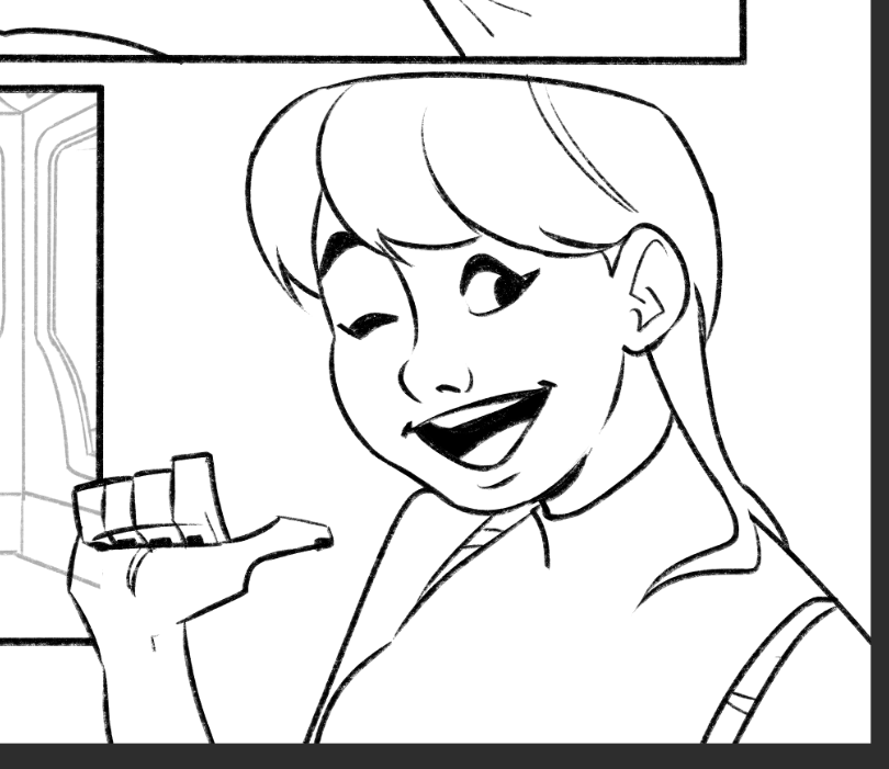 I promised myself no big redraws at this stage because I'm still quite early into inks, but this Phoebe was begging for a makeover (Before/after)