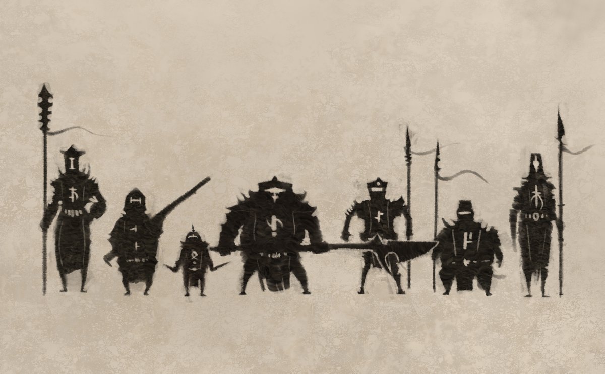 MFG_studio's tweet photo. Great Live Stream session this morning! Finished off my clan of warriors and gave them a home!  

You can catch my live streams at https://t.co/tszSKP5UQM

This session lasted about 2 hours, thanks to everyone who watched and helped me finish these pieces!

#conceptart #gameart https://t.co/DBBh5KbjwT