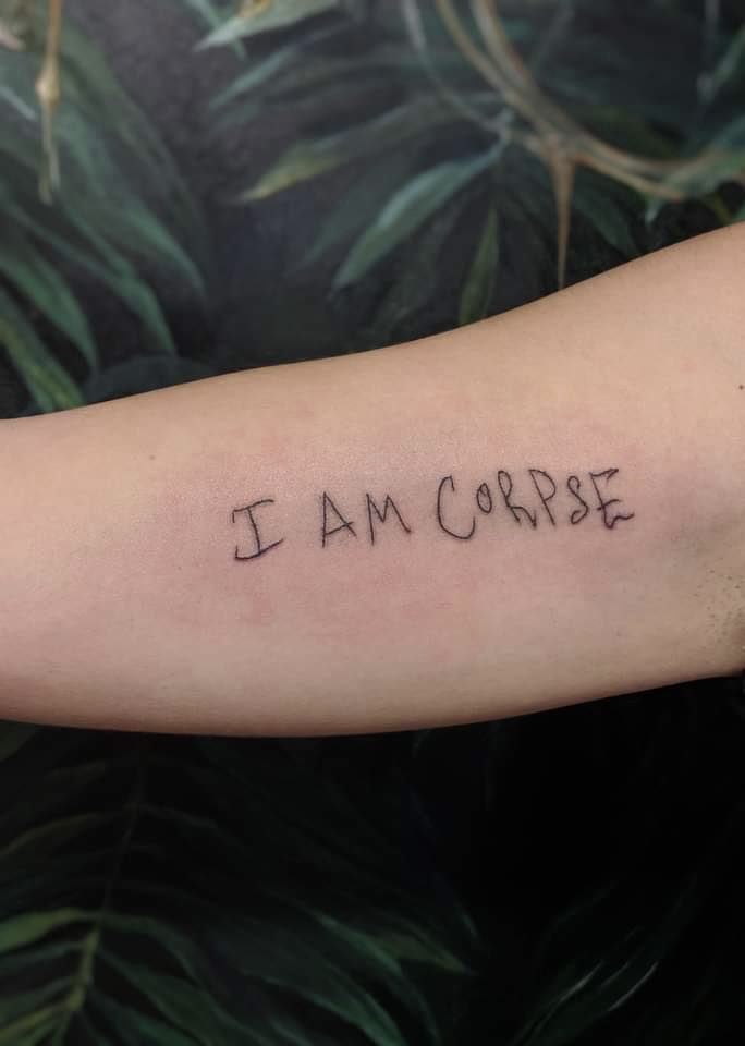 Im honestly terrified to post this but heres my Corpse tattoo   r CorpseHusband