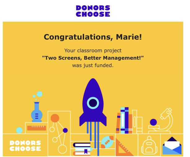 Ojo_edu's tweet photo. #projectfunded Yes! @DonorsChoose #grateful https://t.co/DWj7OYe1Ue