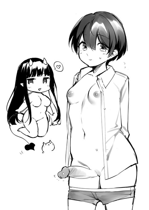 サキュバス娘ちゃんの同級生で男の子の制服着て学校に通ってるボーイッシュふたなり娘くんがいてもいいなって思った 