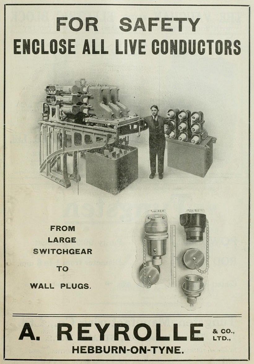 The Reyrolle reputation became synonymous with metal clad designs. Clothier became the chief switchgear design engineer for Reyrolle, based at Hebburn on Tyne. Metal clad was the way forward [9/26]