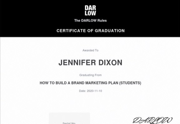 DixonJen's tweet photo. Hey Friends look what I have completed. I can’t thank @JasonWarrenLee and @JeremyDarlow enough for letting me learn how to make my own personal brand. This is something I am going to be able to use all throughout my career. #DarlowRules #SportsBrandClass https://t.co/77tv5Fvji8