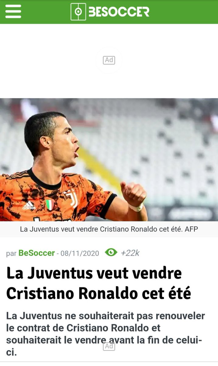 Ronaldo fais coulé la juv économiquement de jour en jour il veut s'en débarrasser un échec de plus malheureux.