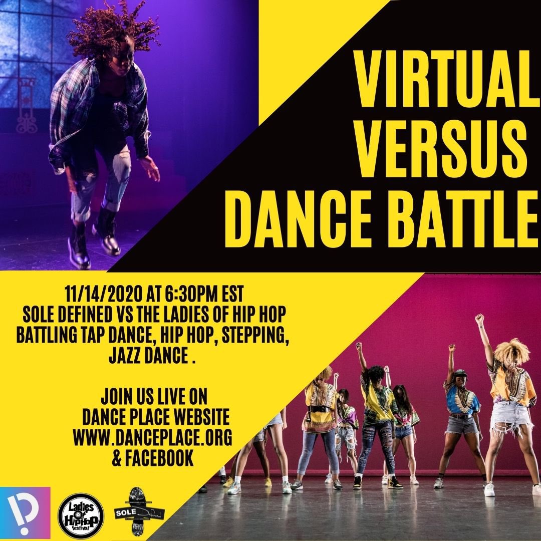 SOLE Defined LIVE (@soledefinedlive) on Twitter photo Tonight’s the night! Virtual Battle with us vs <a href="/ladiesofhiphop/">ladiesofhiphop</a> 6:30pm EST streaming live on <a href="/DancePlace/">Dance Place</a> website and FB page. Check it out! #SaturdayVibes #SaturdayNight Tonight’s the night! Virtual Battle with us vs <a href="/ladiesofhiphop/">ladiesofhiphop</a> 6:30pm EST streaming live on <a href="/DancePlace/">Dance Place</a> website and FB page. Check it out! #SaturdayVibes #SaturdayNight