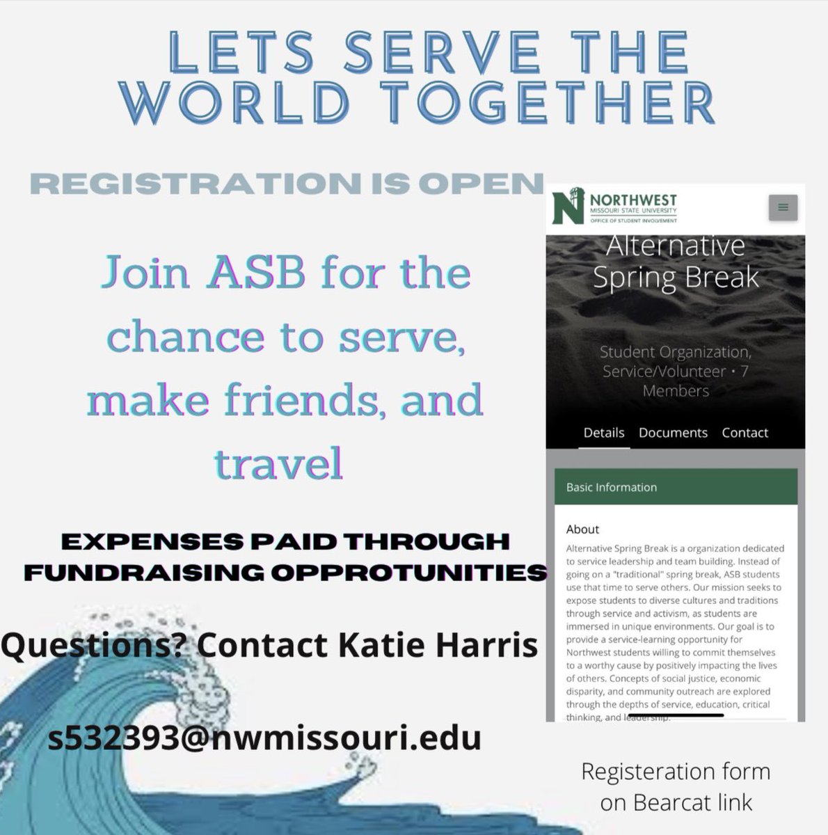 Alternative Spring Break NWMSU tweet media