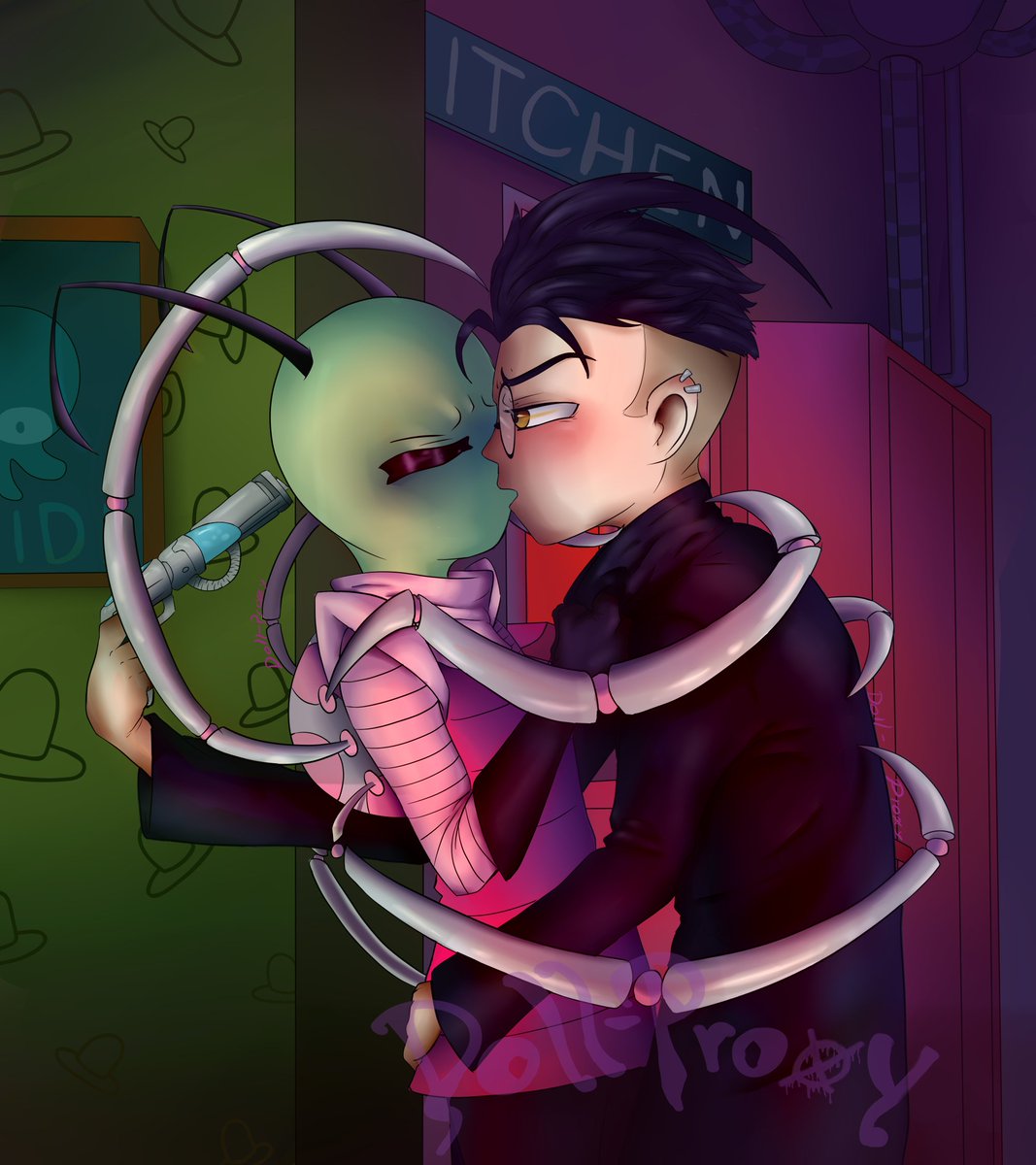 moonder_jack31's tweet photo. Mi favorito, no puedo decir mas, estoy orgulloso de el! 

#InvaderZim #ZADR #kiss #Zim #Dib https://t.co/gicHurvSfT