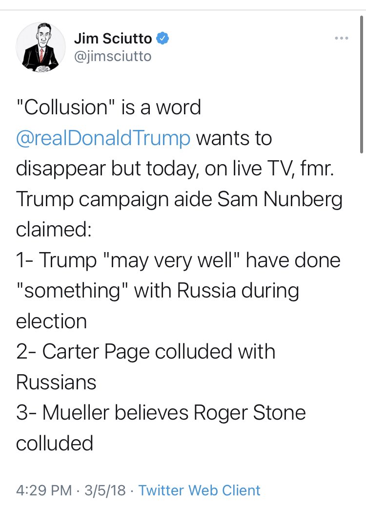 There’s no better place to start than with Russia. And man, was  @jimsciutto in on the Russian collusion narrative.