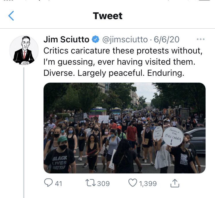 But it wasn’t even just the Russian collusion conspiracy. Does anyone else recall the “largely peaceful” protests? Jim called them “enduring” and “diverse”