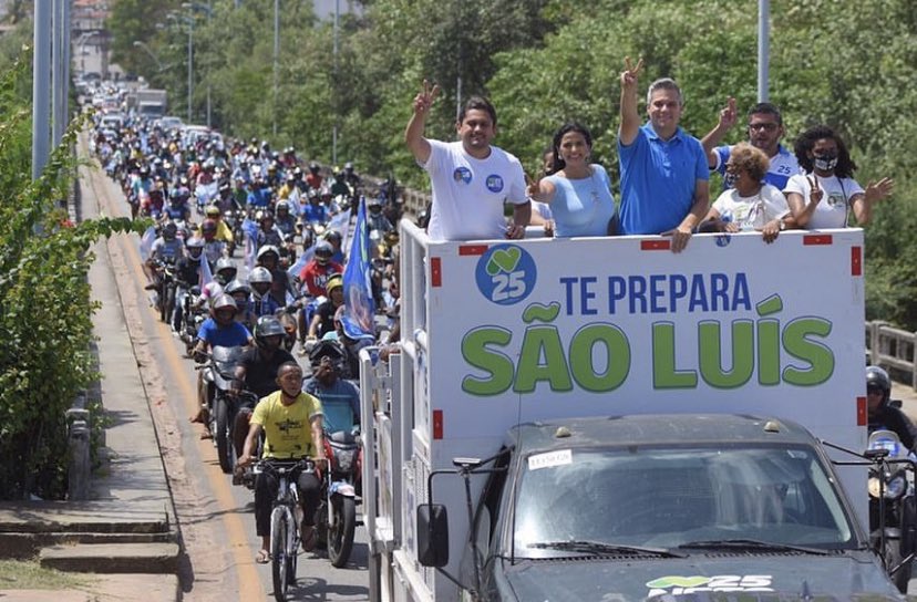 DepJuscelino's tweet photo. Olha só essa motocada de respeito puxada pelo senador @wevertonrocha ! São Luís mostrou, mais uma vez, que quer @netoevangelista prefeito. Por isso, amanhã vamos todos de 2️⃣5️⃣ nas urnas. #JuscelinoFilho #Neto25 #PrefeitoDoPovão #VamosFazerAcontecer #SãoLuís https://t.co/bLFCe9ocOv