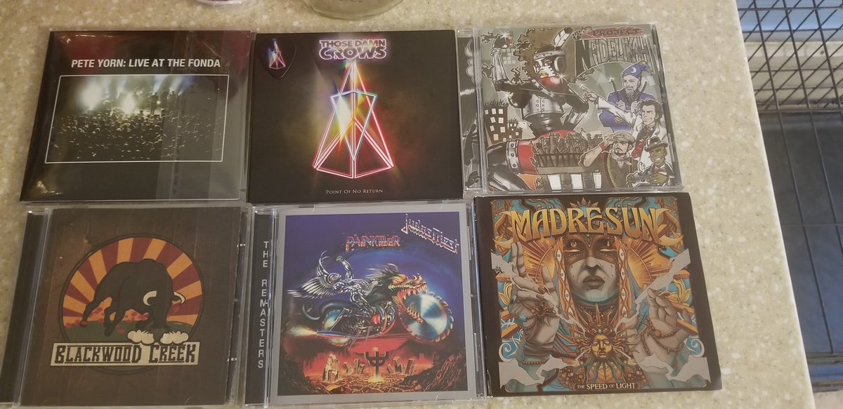 My soundtrack this week! <a href="/peteyorn/">Pete Yorn</a> <a href="/ThoseDamnCrows/">Those Damn Crows</a> @lynchrocks <a href="/KipWinger/">Kip Winger</a> <a href="/judaspriest/">Judas Priest</a> <a href="/MadreSun/">Madre Sun</a>