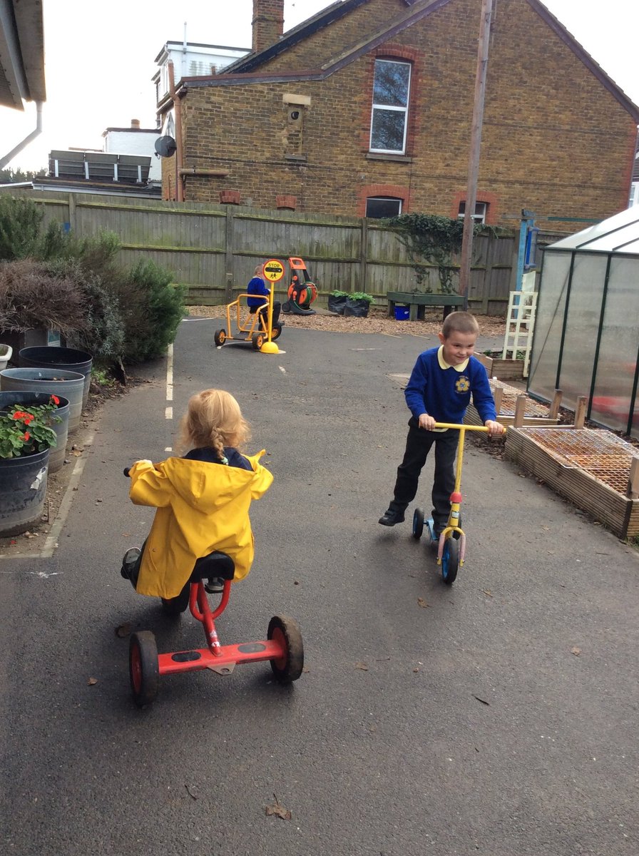 HBInfantSchool's tweet photo. To finish our Maths Week England, Year  R used directions for their routes on bikes and scooters. Bikes will be used next week for Road Safety Week too! #MathsWeekengland2020 #MWE20 https://t.co/1kM7rSTO9D