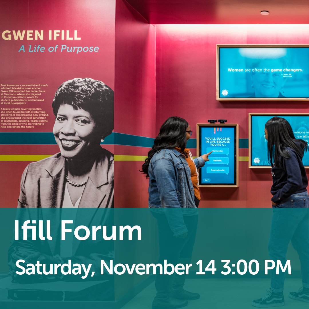 Today's the day! Join us at 3:00pm for the Ifill Forum: Facing Hard Truths. It's not too late to register for the event and join @ava, @Sifill_LDF, <a href="/Yamiche/">Yamiche Alcindor</a>, and panel moderator <a href="/michele_norris/">Michele Norris</a>. Click here for more information: simmons.edu/academics/coll…
