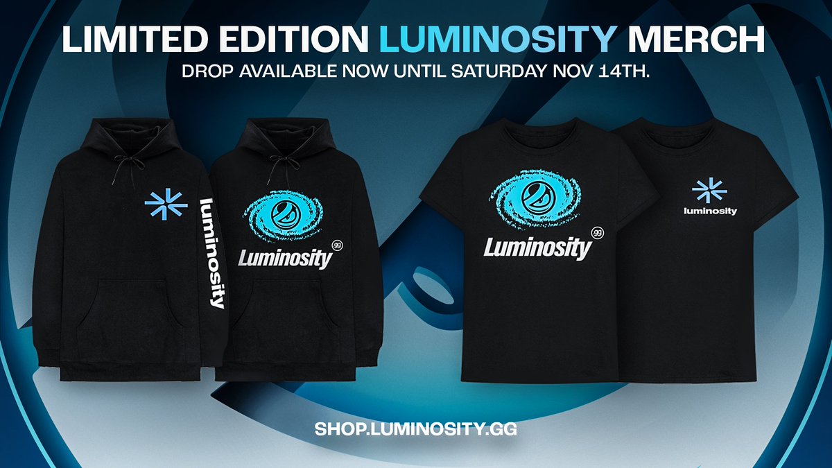 LAST CHANCE TO GET YOUR LIMITED EDITION <a href="/Luminosity/">Luminosity Gaming</a> MERCH!

BUY HERE:
shop.luminosity.gg