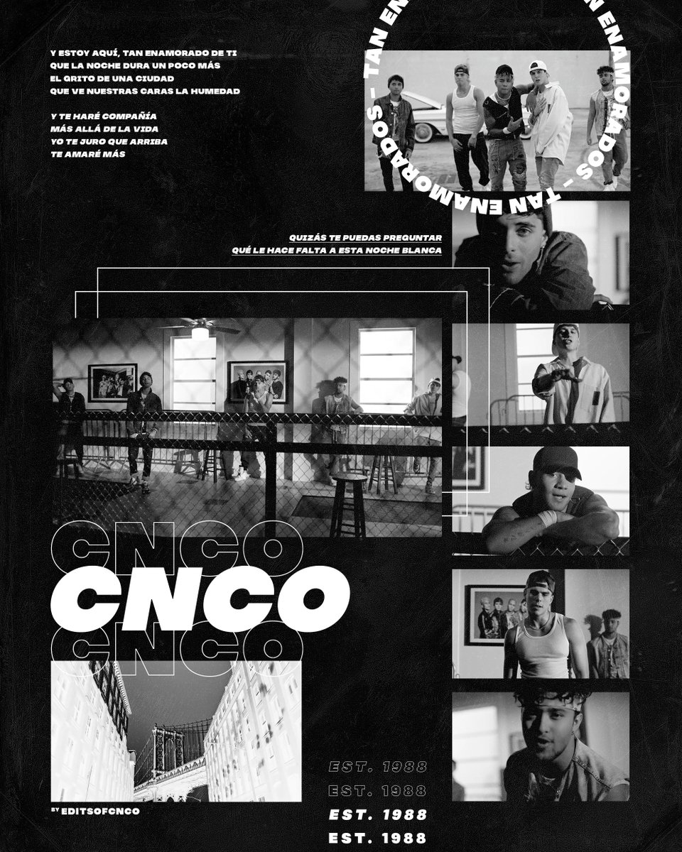 <a href="/CNCOmusic/">CNCO</a> | Tan Enamorados, poster 🎬

Amo la vibra retro que va a traer dejà vu, siento que voy a tener tanto para editar ♡

#CNCOTanEnamorados #CNCODejaVu #CNCO #TanEnamorados