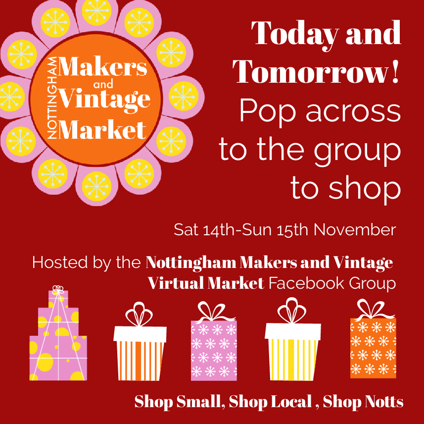 20thC_Sunshine's tweet photo. It's the Nottingham Makers and Vintage Virtual Market today and tomorrow. Join the Facebook group here to shop https://t.co/Njn6rn3gfe

#ShopSmall #ShopLocal #ShopNotts https://t.co/DTFruHzfae