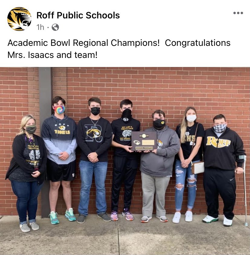 Regional Champs!  Great job Academic team#GoTigers