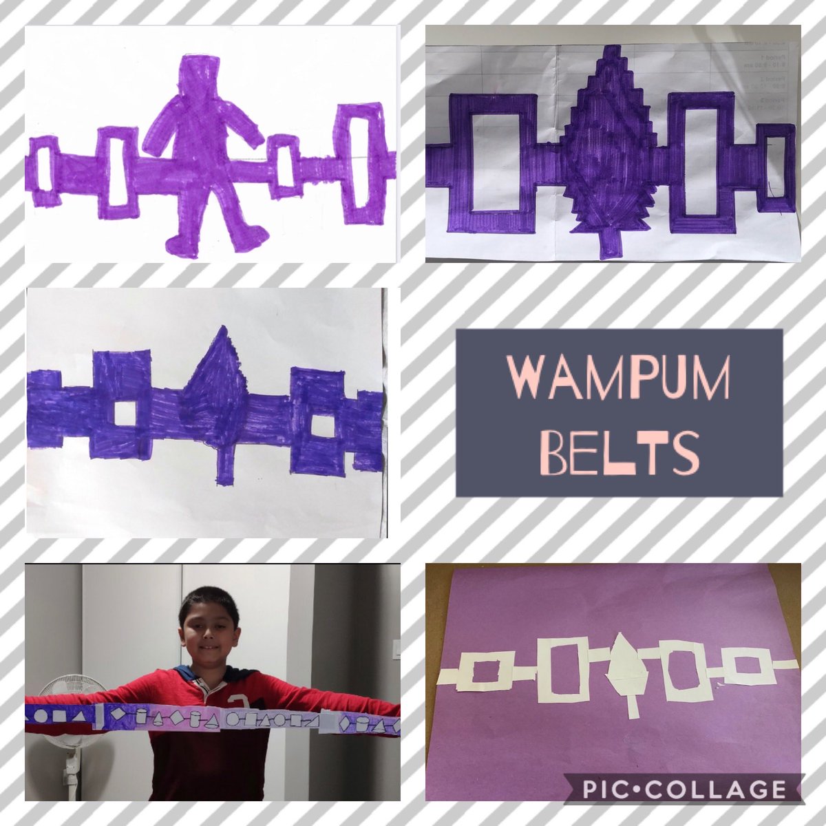 After reading “Alex Shares his Wampum Belt” and learning significance of wampum belts, Ss created their own versions for Art. #latepost #treatyrecognitionweek #onlinelearning <a href="/MandelaPS/">Nelson Mandela PS</a> <a href="/PeelSchools/">Peel District School Board</a>