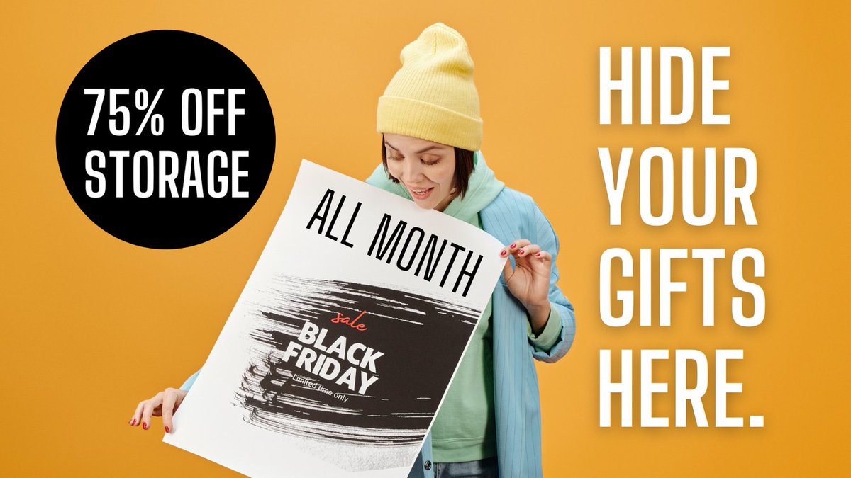 NW_Storages's tweet photo. #blackfriday is all month long at NWStorages! Get 75% off your 1st Months storage rent. #nwstorages https://t.co/RG83xwTJYJ