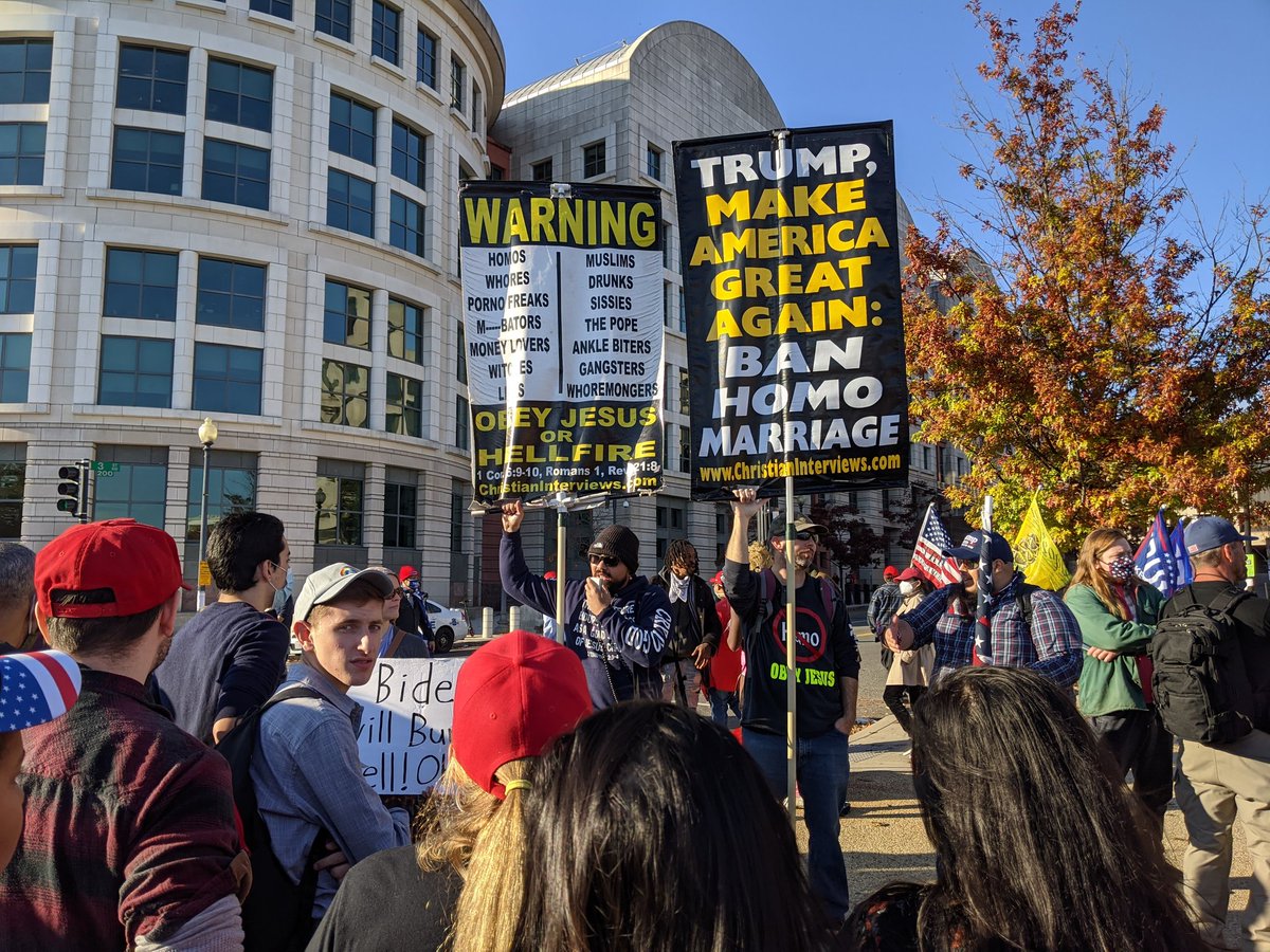 Some street preachers here talking about how Christians are more persecuted than the gaysIt's like a farmer's market for far right bullshit