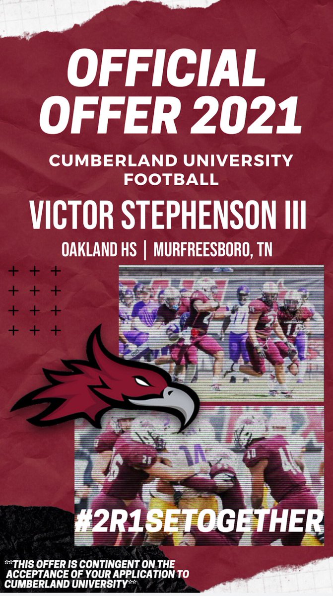 NuniStephenson's tweet photo. Blessed to receive another offer from @CumberlandFB @Coach_TSmith https://t.co/GkgJ76zKmO