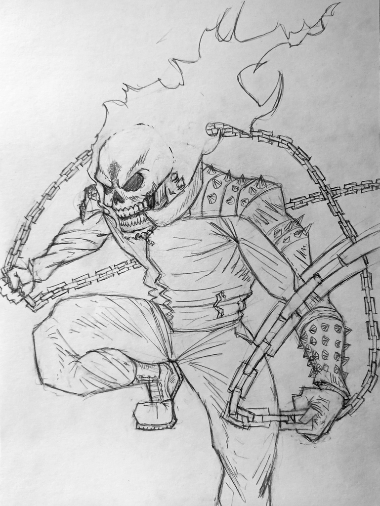 Aggregate more than 143 ghost rider drawing latest