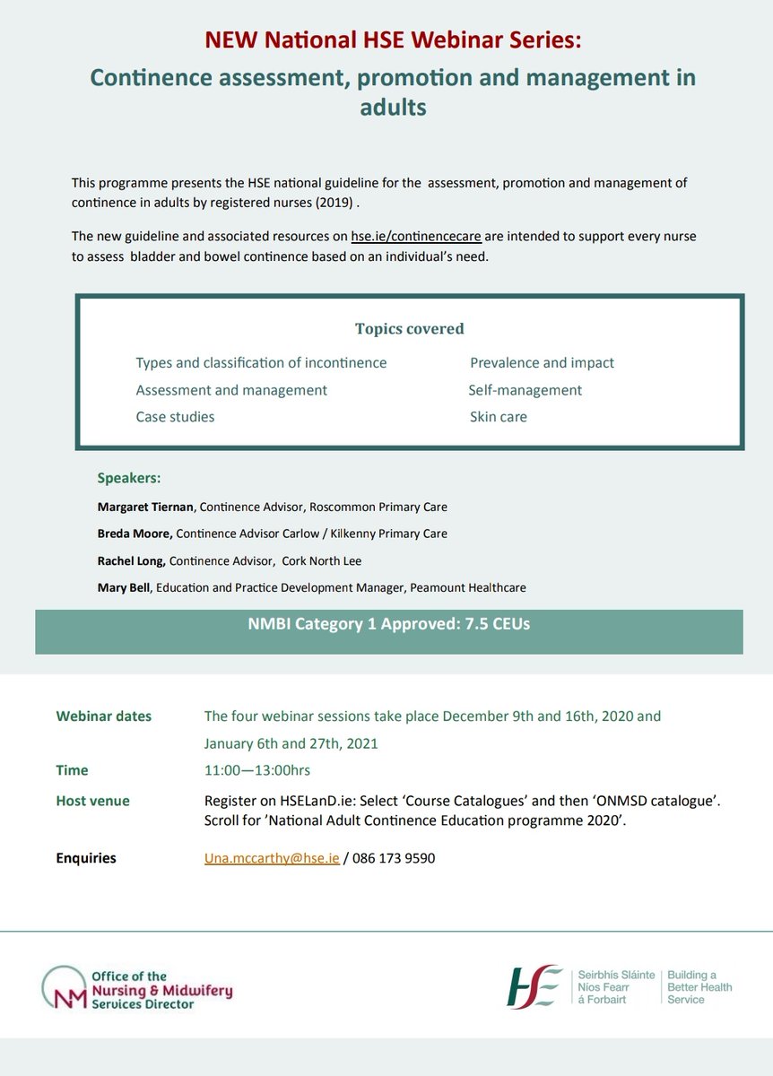 Saolta Urology/Continence Nurses Network tweet media