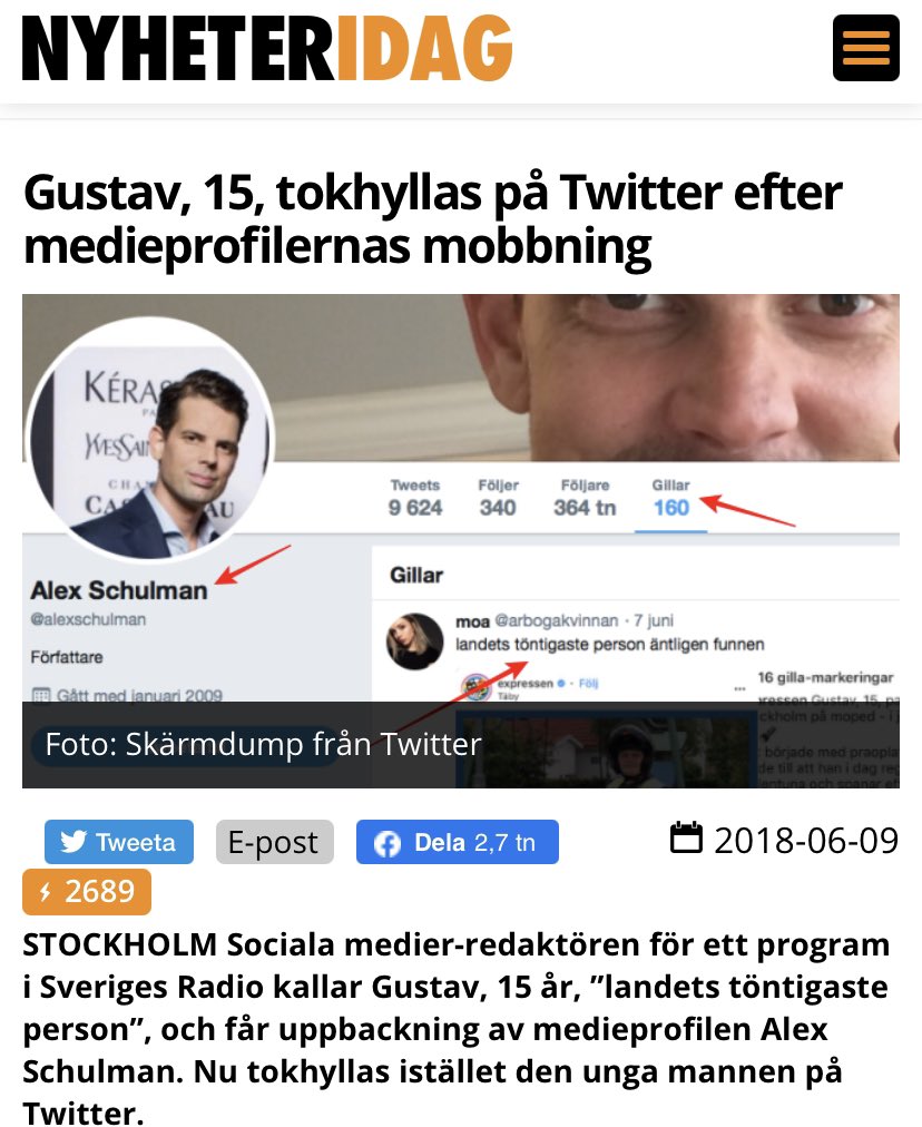 RebeccaWUvell's tweet image. Hoppas de som hånade Gustav när han var 15 skäms extra mycket nu.