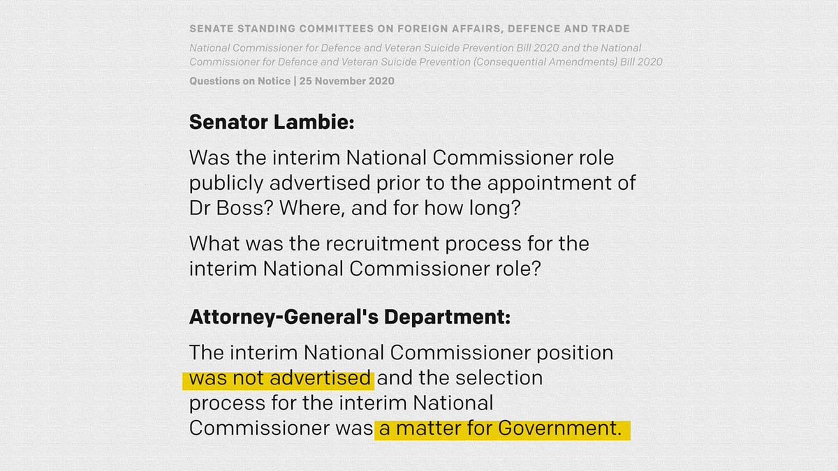 VeteransRCNow's tweet photo. The lack of transparency is staggering
#jobsforthegirls #ministerialmate
#callmetheboss resigned her commission 2 days before being announced as the interim #ScoMoCommissioner.
"there is a smell in here that is going to outlast religion"
#VeteranRCNow .@ScottMorrisonMP https://t.co/lt3I8EVbhe