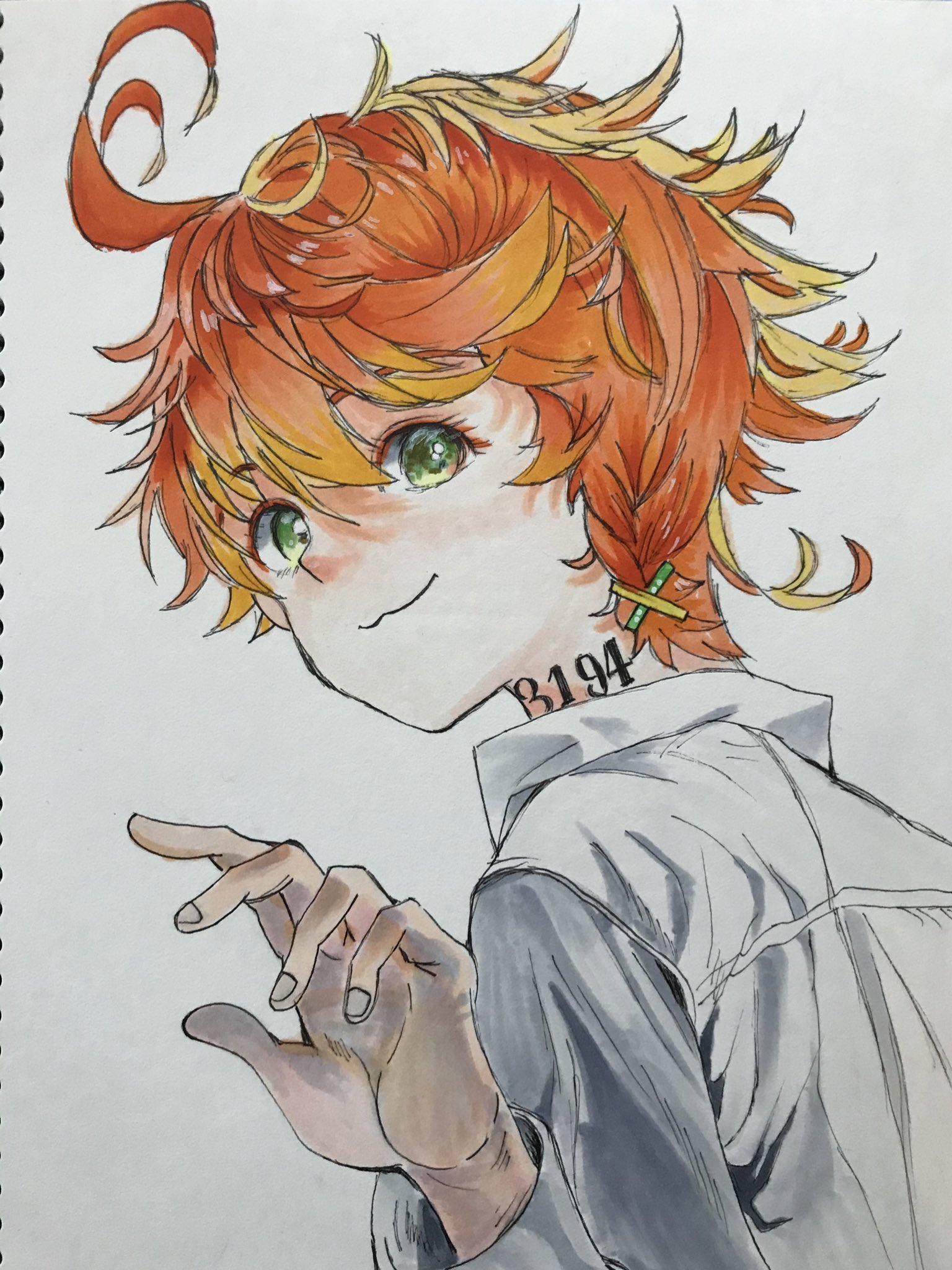 ななり エマ 先日 約ネバの画集を買いました とても美しくてずっと見ていられます 少しでも近づけるよう練習しよう 約ネバ 約束のネバーランド エマ レイ ノーマン 約束のネバーランドイラスト 約ネバイラスト コピック コピック