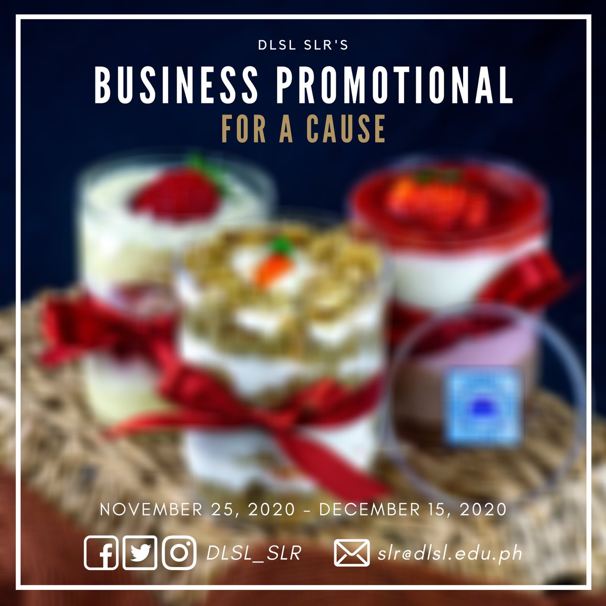 DLSL_SLR's tweet photo. We're back! Last November 25, 2020, we launched on Facebook SLR's fundraising activity this A.Y. 2020-2021. Here it is. Business Promotional For a Cause! <3 Stay tuned for more details! https://t.co/0gKXaZO5pW