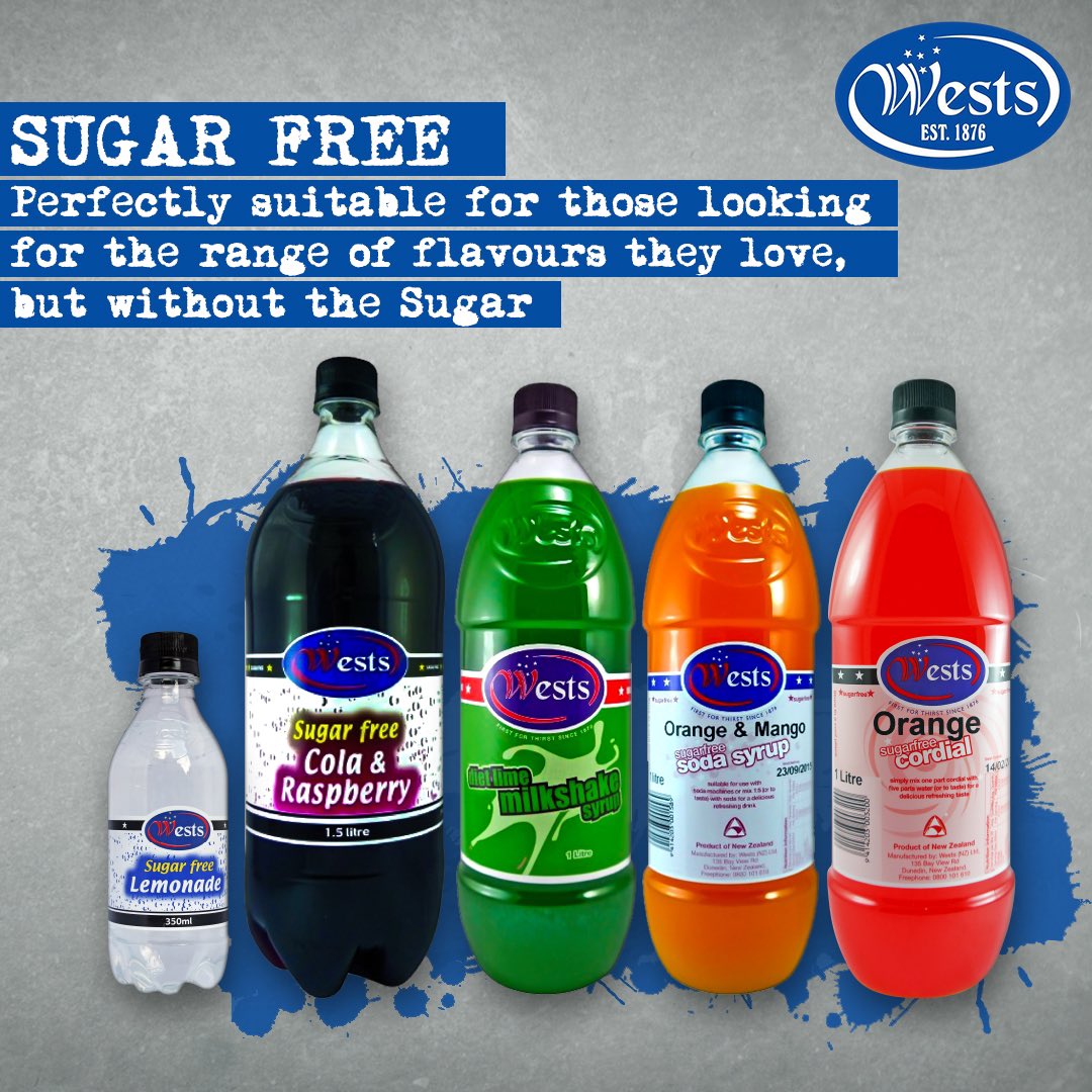 Westscordials's tweet photo. @Westscordials produce New Zealand’s largest range of #sugarfree drinks. Many of the flavours you love, but without the sugar. Shop online and mix a carton with whichever combination of products you desire. Nationwide shipment available direct to your door 🙌 #sugarfreenz https://t.co/PArbi9YNLu