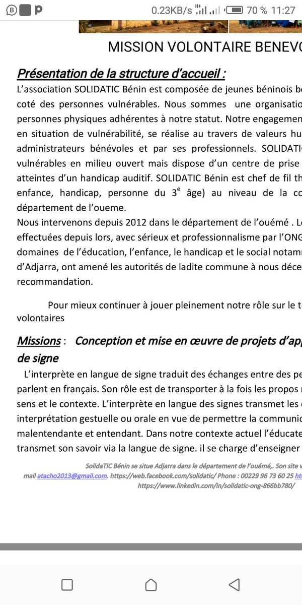 Centre des sourds SOLIDATIC Bénin (@atacho2013) on Twitter photo 