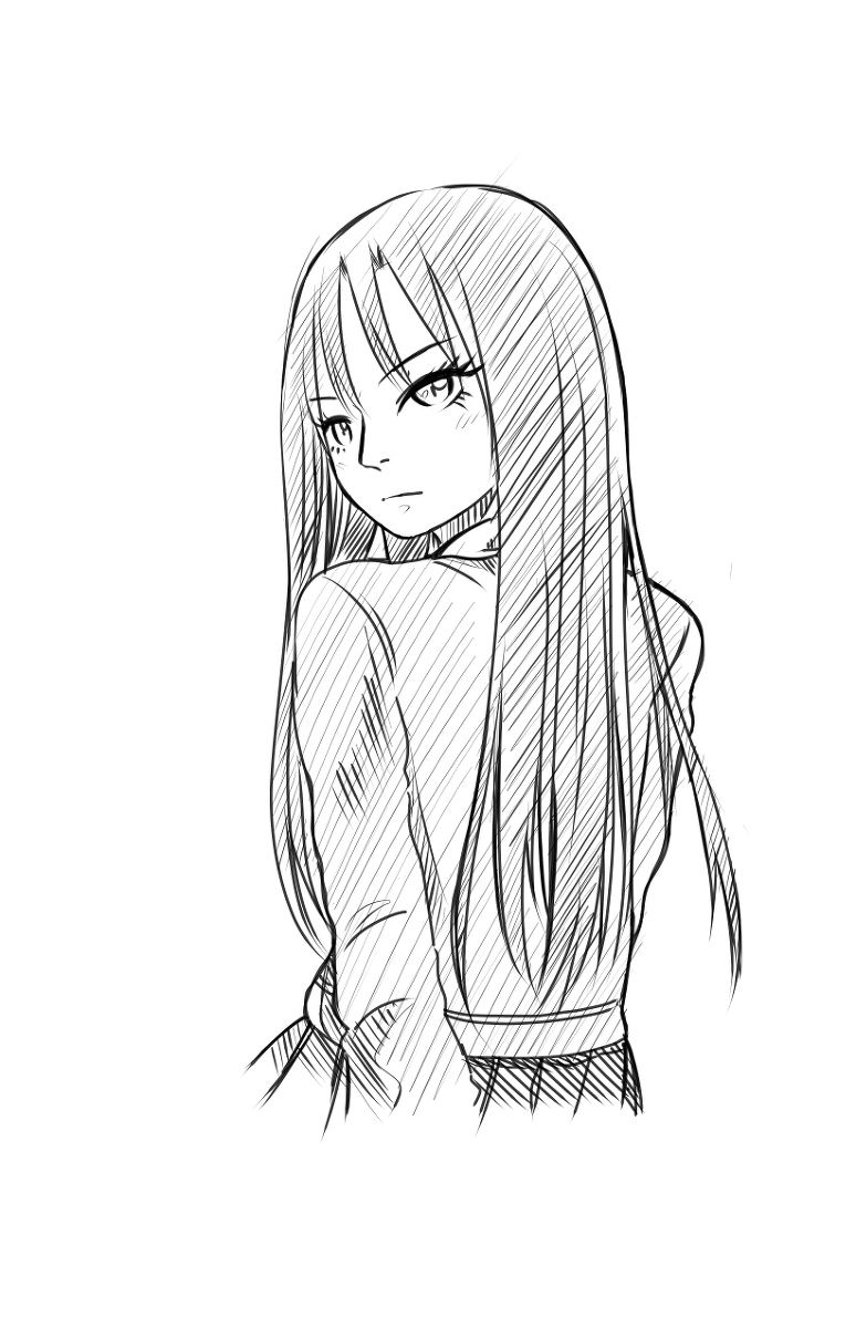 幣原さん(試作) #ロングヘアー https://t.co/bB8IkU0xRT 