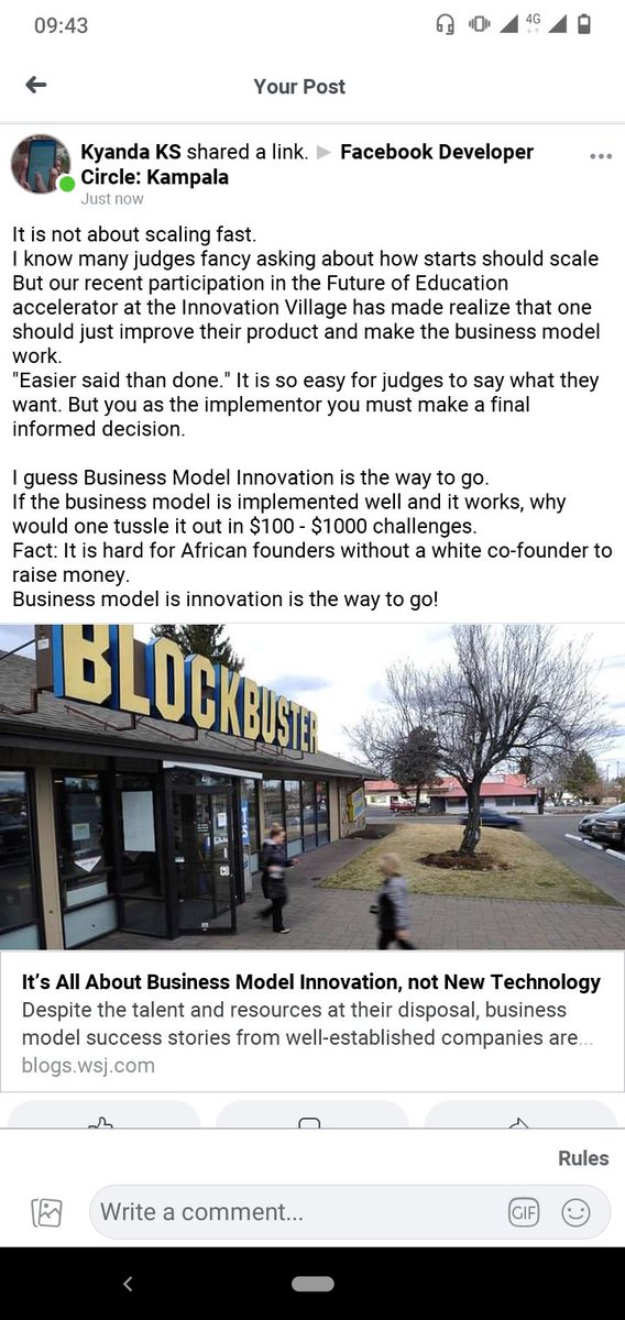 kyandaks's tweet photo. LESSON: Making the business model (revenue generation) work should be something we as young entrepreneurs should consider regardless of whether your business is in Tech or not.

https://t.co/EllW5bj7Vv

#KIW2020 @GoogleStartups @techjaja @TheVillageUG @OutboxHub @UNCDFdigital https://t.co/tII2zjwE0A