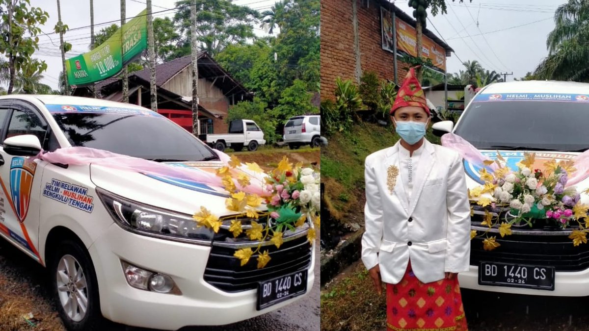 Tak Cuma Mobnas Helmi Hasan, Mobil Relawan HM Juga Dipakai Nikah kabarrafflesia.com/2020/11/tak-cu…