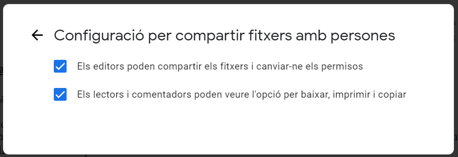 AnnaCasamitjana's tweet photo. Un dels problemes de #GDrive és la facilitat amb què altres editors poden canviar #permisos dels #documents (ara també via correu) i això és perillós si contenen informació sensible. Potser molts ja ho sabeu, però jo no era conscient d'on era aquesta funció ara #microtutorials https://t.co/qKiRIvfSRU