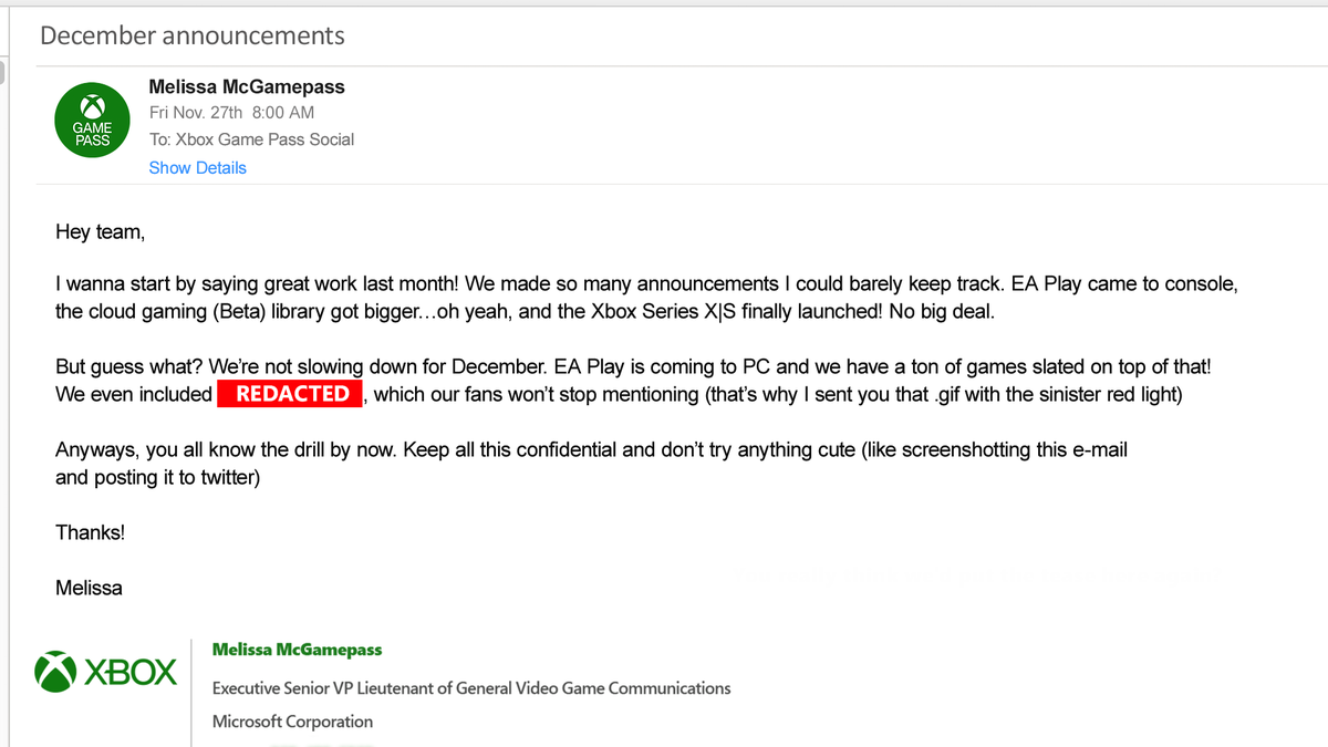 Microsoft намекнула на добавление Control в библиотеку Xbox Game Pass