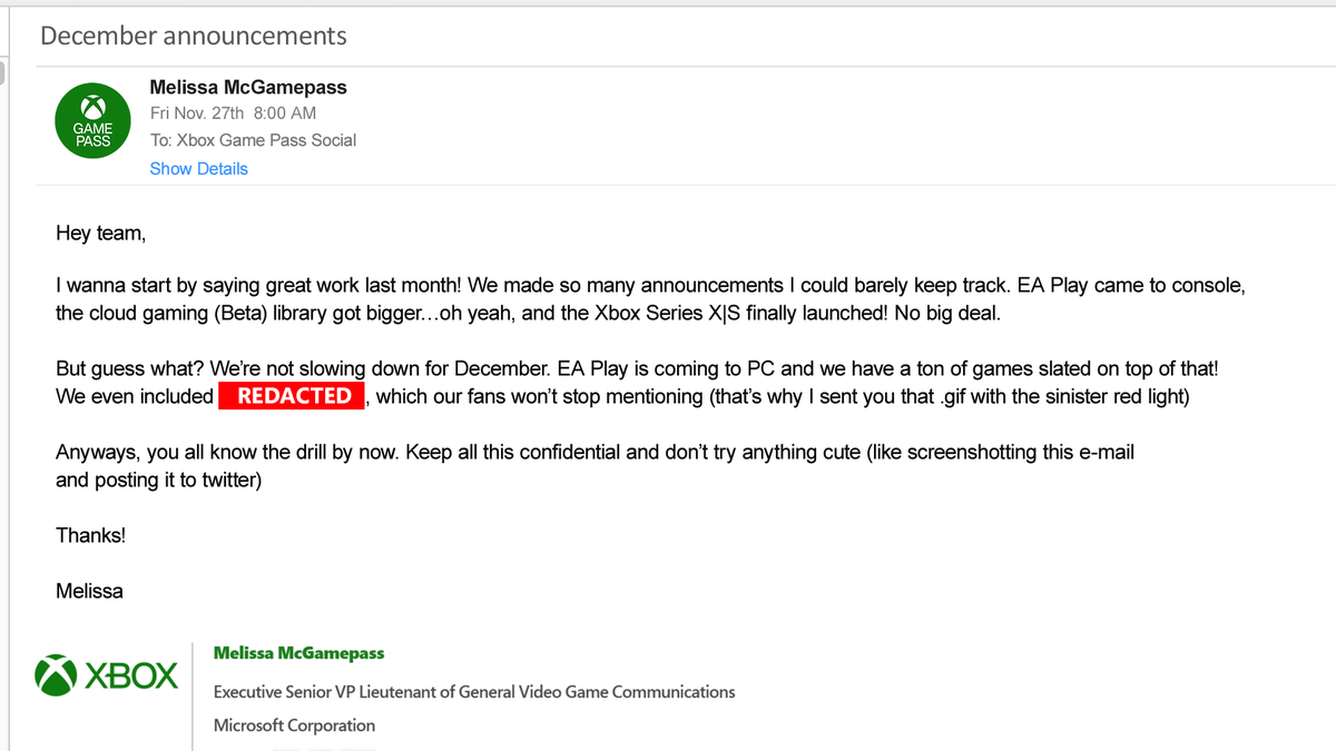PC Game Pass on X: Thank you, Melissa  / X