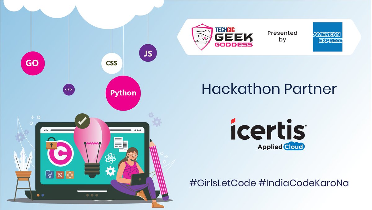 ETTechGig's tweet photo. We are immensely pleased to announce @icertis as our “Hackathon Sponsor" for #TechGigGeekGoddess 2020.
#TechGig #GeekGoddess #GirlsLetsCode #IndiaCodeKaroNa #TG3 #TechGigWomen #WomenInTech #TechGigGeekGoddess2020 #Technology #WomenCoder #SoftwareDevelopers #TechCommunity https://t.co/REPHpdx2z5