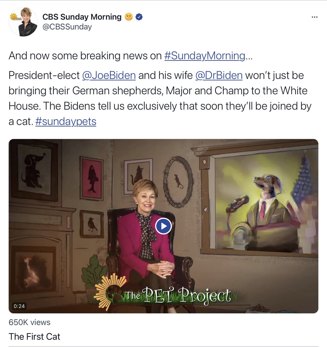 CurtisSChin's tweet photo. Secret 🇺🇸🇹🇼 #cat signals?...
Soon after @CBSSunday #CBS ⬆️ breaks the Biden cat story, #Taiwan President @iingwen Tweets out a #catPic...
Video to follow?
What say you, @cbsnews @RamyInocencio?!
#catplomacy #sundaypets #CatsOfTwitter #catvideos #commonground https://t.co/5qyNXVi1Jk